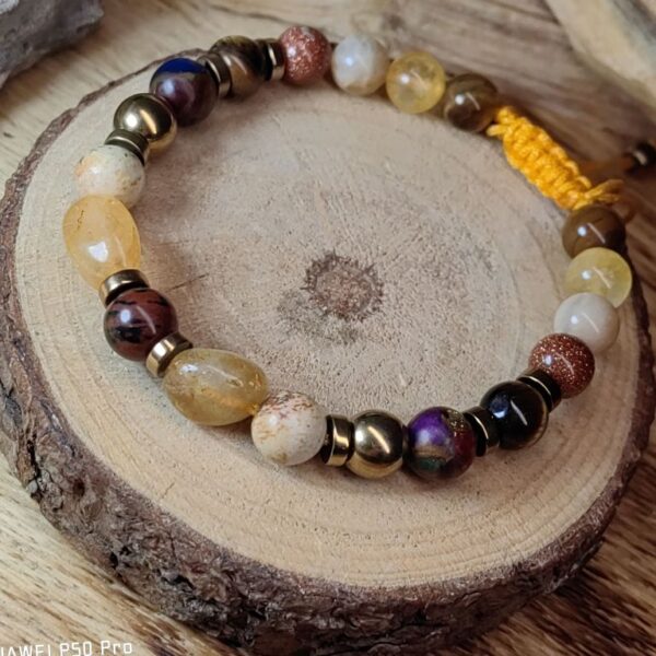 Brazalete cafe amarillo 2