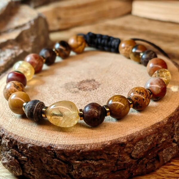 Brazalete cafe amarillo