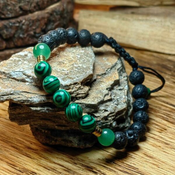 Brazalete verde con negro
