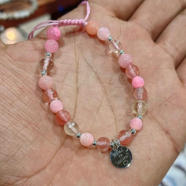 Frase mama pulsera rosa