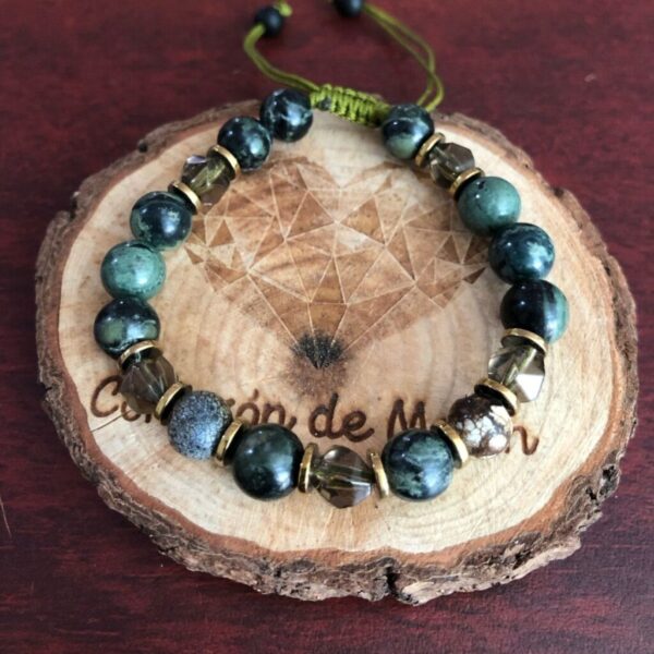 Brazalete verde marron