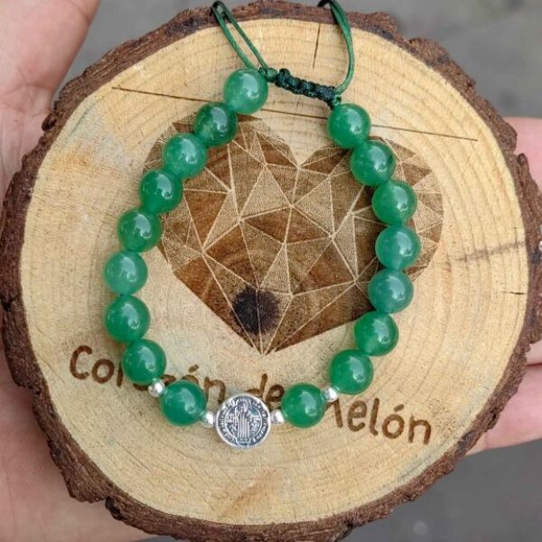 Medalla de san Benito verde 